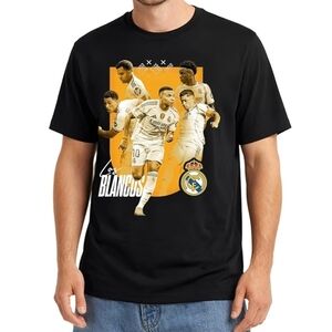 NWT Real MADRID Emirates Los Blancos Football Soccer Shirt Tshirt XL